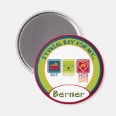 Bernese Mountain Dog [Berner] Magnet (Vorderseite/Rückseite)