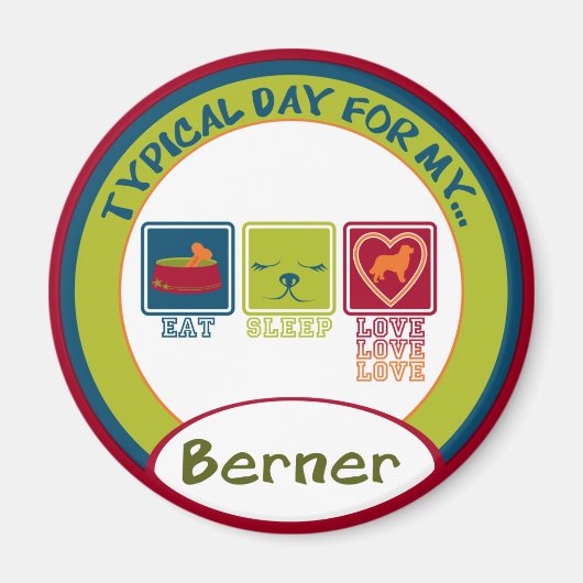 Bernese Mountain Dog [Berner] Magnet (Vorne)