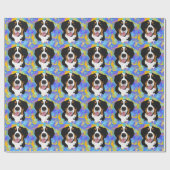 Bernese Mountain Dog Birthday Geschenkpapier (Flach)