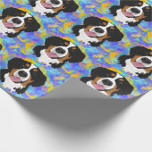 Bernese Mountain Dog Birthday Geschenkpapier (Ecke)