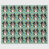 Bernese Mountain Dog Birthday Geschenkpapier (Flach)