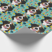 Bernese Mountain Dog Birthday Geschenkpapier (Ecke)