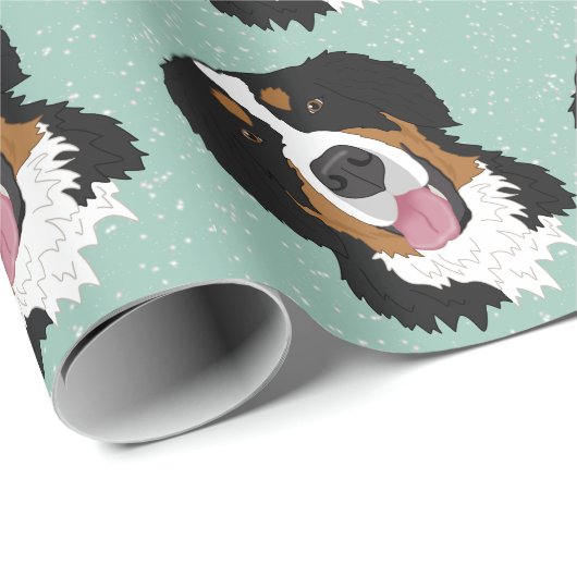 Bernese Mountain Dog Birthday Geschenkpapier (Rolleneckpunkt)