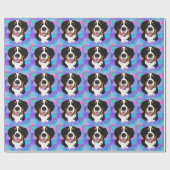 Bernese Mountain Dog Birthday  Geschenkpapier (Flach)