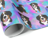 Bernese Mountain Dog Birthday Geschenkpapier (Rolleneckpunkt)
