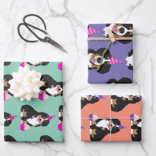 Bernese Mountain Dog Birthday  Geschenkpapier Set