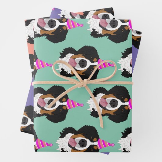 Bernese Mountain Dog Birthday  Geschenkpapier Set (Beispiel)