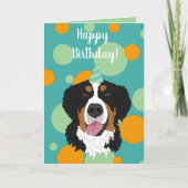 Bernese Mountain Dog Birthday Karte (Vorderseite)