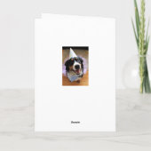 Bernese Mountain Dog Birthday Karte (Rückseite)