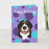 Bernese Mountain Dog Birthday Karte (Vorderseite)