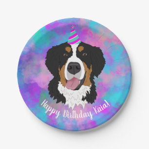 Bernese Mountain Dog Birthday Pappteller