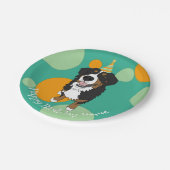 Bernese Mountain Dog Birthday Pappteller (Schrägansicht)