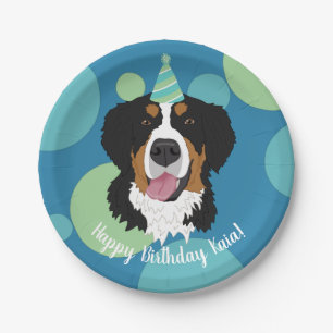 Bernese Mountain Dog Birthday Pappteller
