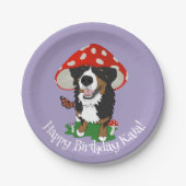 Bernese Mountain Dog Birthday Pappteller (Vorderseite)
