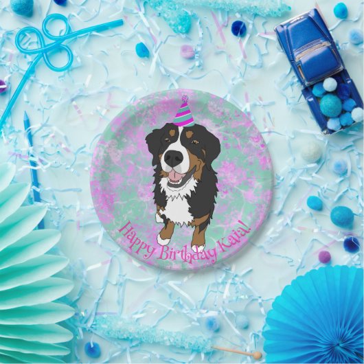 Bernese Mountain Dog Birthday Pappteller (Party)