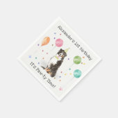 Bernese Mountain Dog Birthday Party Serviette (Ecke)