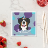 Bernese Mountain Dog Birthday Serviette (Beispiel)