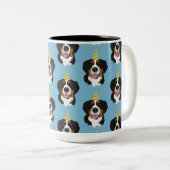 Bernese Mountain Dog Birthday Zweifarbige Tasse (VorderseiteRechts)