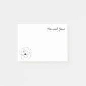 Bernese Mountain Dog Black & White Personalisiert Post-it Klebezettel (Vorderseite)