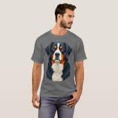 Bernese Mountain Dog Bold Schöne Hunde Retrogif T-Shirt (Vorne ganz)