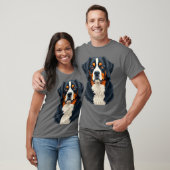 Bernese Mountain Dog Bold Schöne Hunde Retrogif T-Shirt (Unisex)