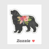 Bernese Mountain Dog Breed Boho Floral Aufkleber (Blatt)