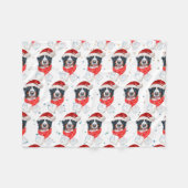 Bernese Mountain Dog Breed Christmas Fleecedecke (Vorderseite (Horizontal))