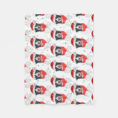 Bernese Mountain Dog Breed Christmas Fleecedecke (Vorderseite)