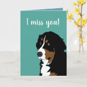 Bernese Mountain Dog Card Karte (Gelbe Blume)