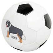Bernese mountain dog cartoon illustration fußball (Dreiviertel)