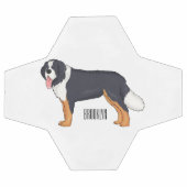 Bernese mountain dog cartoon illustration fußball (Flach)