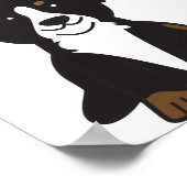 Bernese Mountain Dog Cartoon Poster (Ecke)