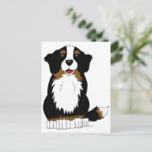 Bernese Mountain Dog Cartoon Postkarte (Stehend Vorderseite)