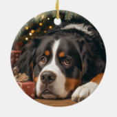 Bernese Mountain Dog Chrismas Keramik Ornament (Hinten)