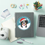 Bernese Mountain Dog Christmas Aufkleber<br><div class="desc">Bernese Mountain Dog</div>