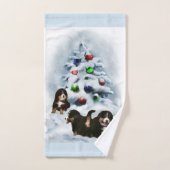 Bernese Mountain Dog Christmas Badhandtuch Set (Handtuch)