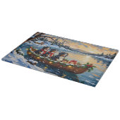 Bernese Mountain Dog Christmas Boat Holiday Schneidebrett (Ecke)