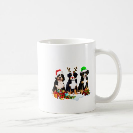Bernese Mountain Dog Christmas Cute Fullprint  Kaffeetasse (Rechts)