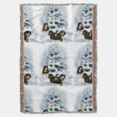 Bernese Mountain Dog Christmas Decke (Vorderseite Vertikal)