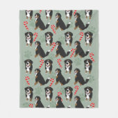 Bernese Mountain Dog Christmas Fleecedecke (Vorderseite)