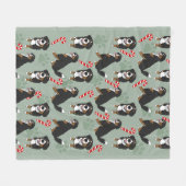 Bernese Mountain Dog Christmas Fleecedecke (Vorderseite (Horizontal))