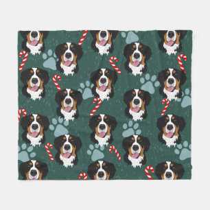 Bernese Mountain Dog Christmas Fleecedecke