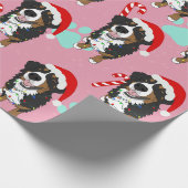 Bernese Mountain Dog Christmas Geschenkpapier (Ecke)