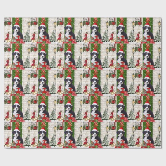 Bernese Mountain Dog Christmas Geschenkpapier (Flach)