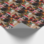 Bernese Mountain Dog Christmas Geschenkpapier (Ecke)