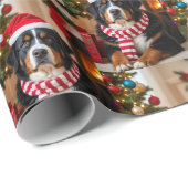 Bernese Mountain Dog Christmas Geschenkpapier (Rolleneckpunkt)
