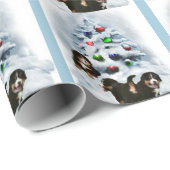 Bernese Mountain Dog Christmas Geschenkpapier (Rolleneckpunkt)
