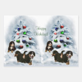 Bernese Mountain Dog Christmas Geschenkpapier Set (Vorderseite)