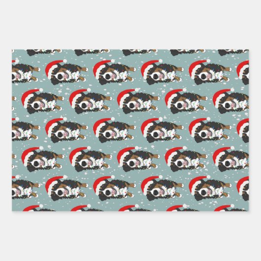 Bernese Mountain Dog Christmas Geschenkpapier Set (Vorderseite 3)