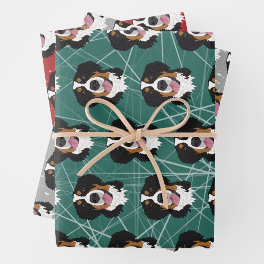 Bernese Mountain Dog Christmas Geschenkpapier Set (Beispiel)